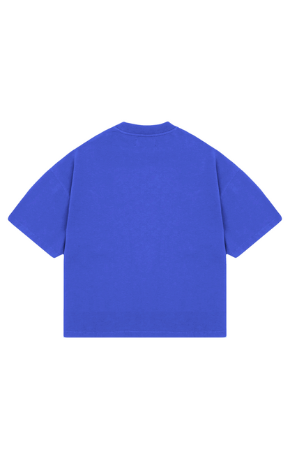 310GSM CROP OVERSIZE TEE - ROYAL BLUE