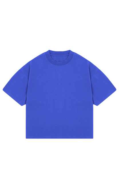 310GSM CROP OVERSIZE TEE - ROYAL BLUE