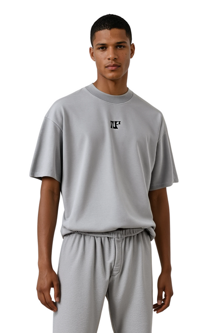 NF LOGO OVERSIZE TEE - ASH