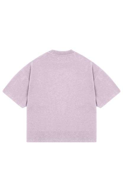 310GSM CROP OVERSIZE TEE- LILAC